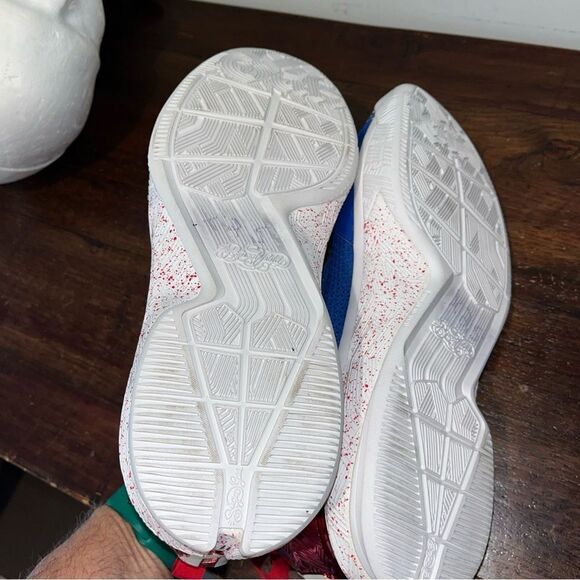 Kansas Jayhawks Team Issued Blue White Damian Lillard 2 Shoes Athletics Program - Picture 9 of 13